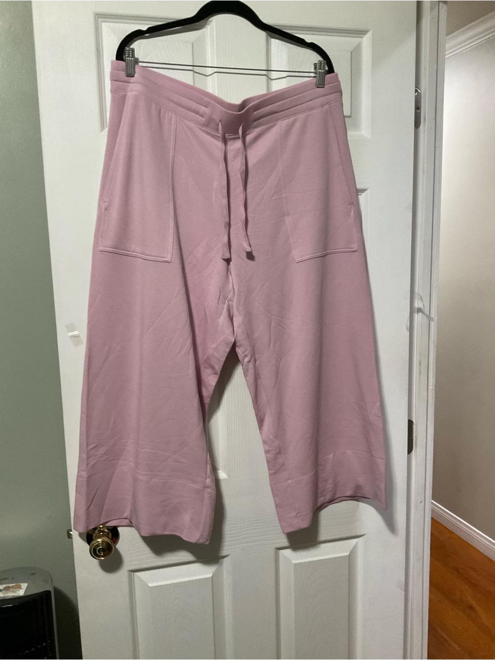 Quince Dusty Pink Wide-Leg Drawstring Pants